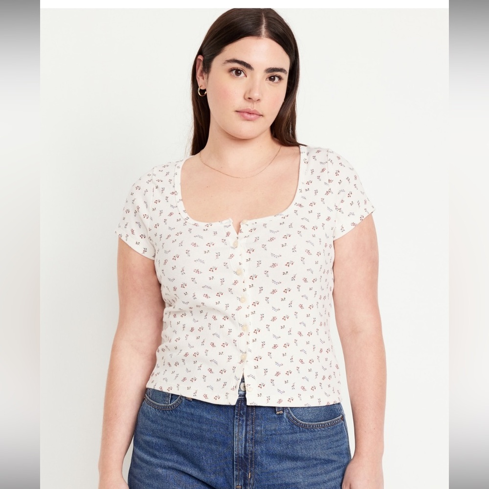 2-pack Old Navy Rib-Knit Shirts with Button Detail - 2 shirts!